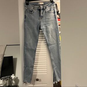 Zara Light Blue Ripped Jeans